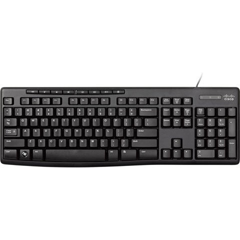 Genuine Cisco Full Size, USB Wired Keyboard: XPACC-KBD-G (Charcoal)